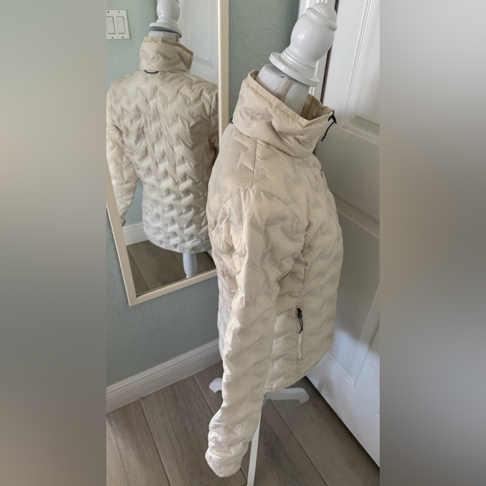 Columbia Golden Grove Quilted Puffer Jacket Women’s Small Cream Zip Lightweight - Picture 6 of 16